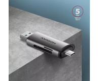 Axagon CRE-SAC, USB-C + USB-A 3.2 - 2-slot SD/microSD, UHS-I - 1353405 - zdjęcie 6